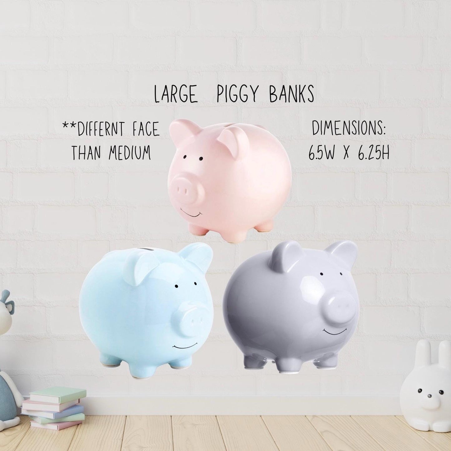 Personalized piggy bank - Large and Medium
