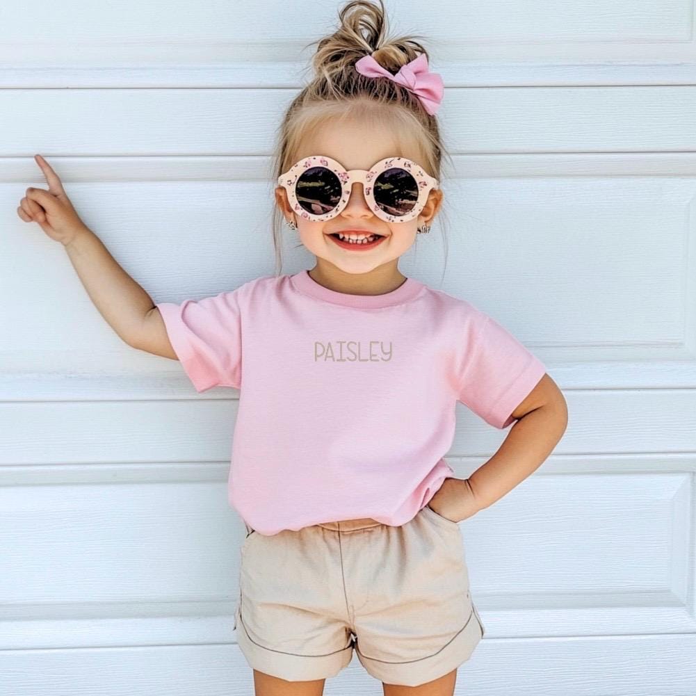 Custom Embroidered Name Tee for Kids