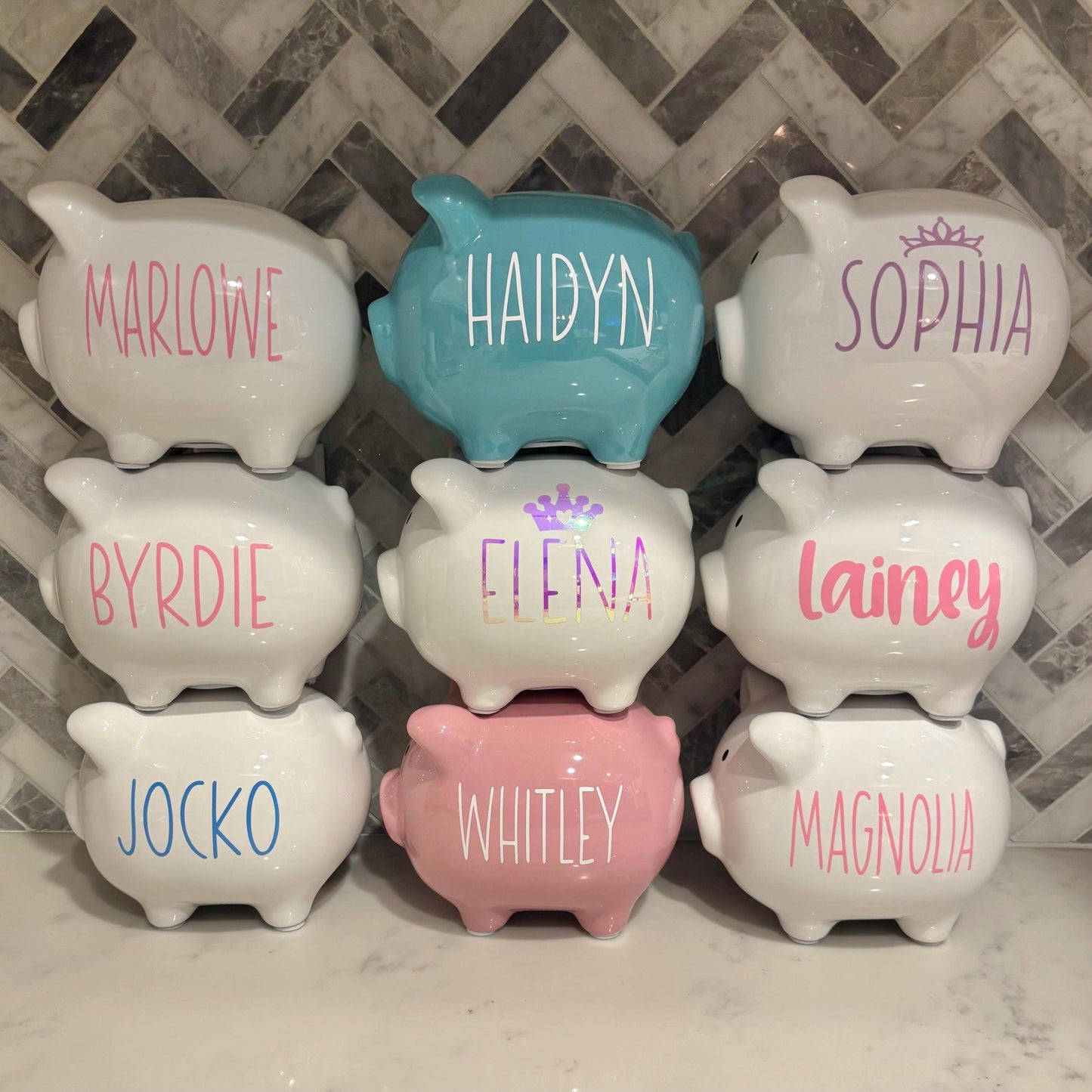 Personalized piggy bank - Large and Medium