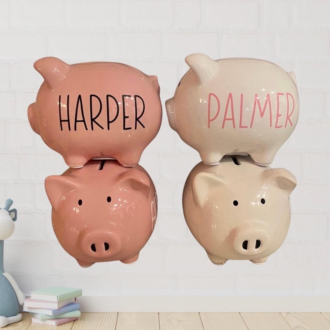 Personalized piggy bank - Large and Medium