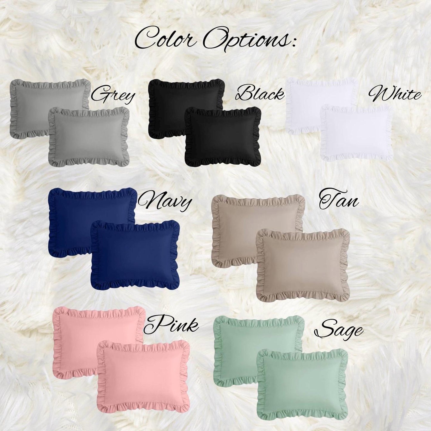 Custom Embroidered Ruffle Pillow