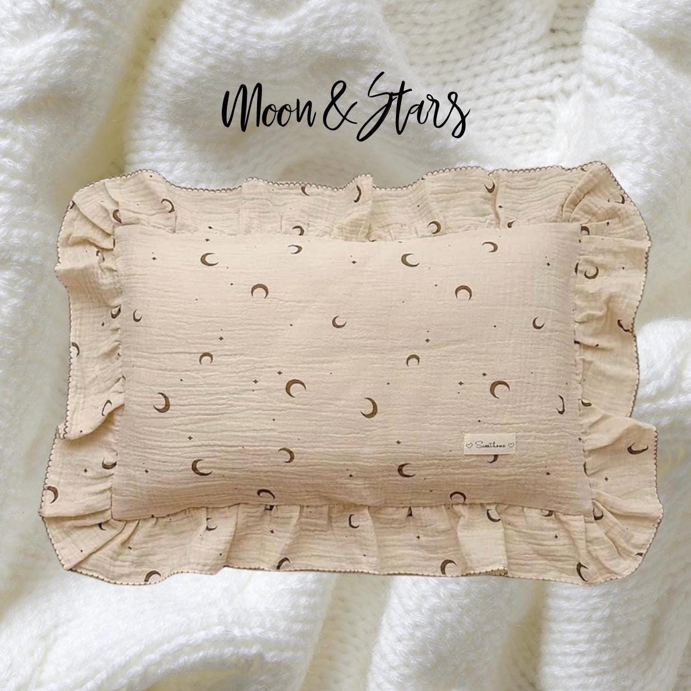 Custom Embroidered Ruffle Floral Pillow