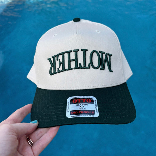 Green Mother Hat - upside down & curved