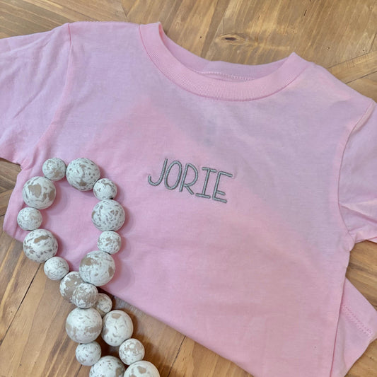 Custom Embroidered Name Tee for Kids