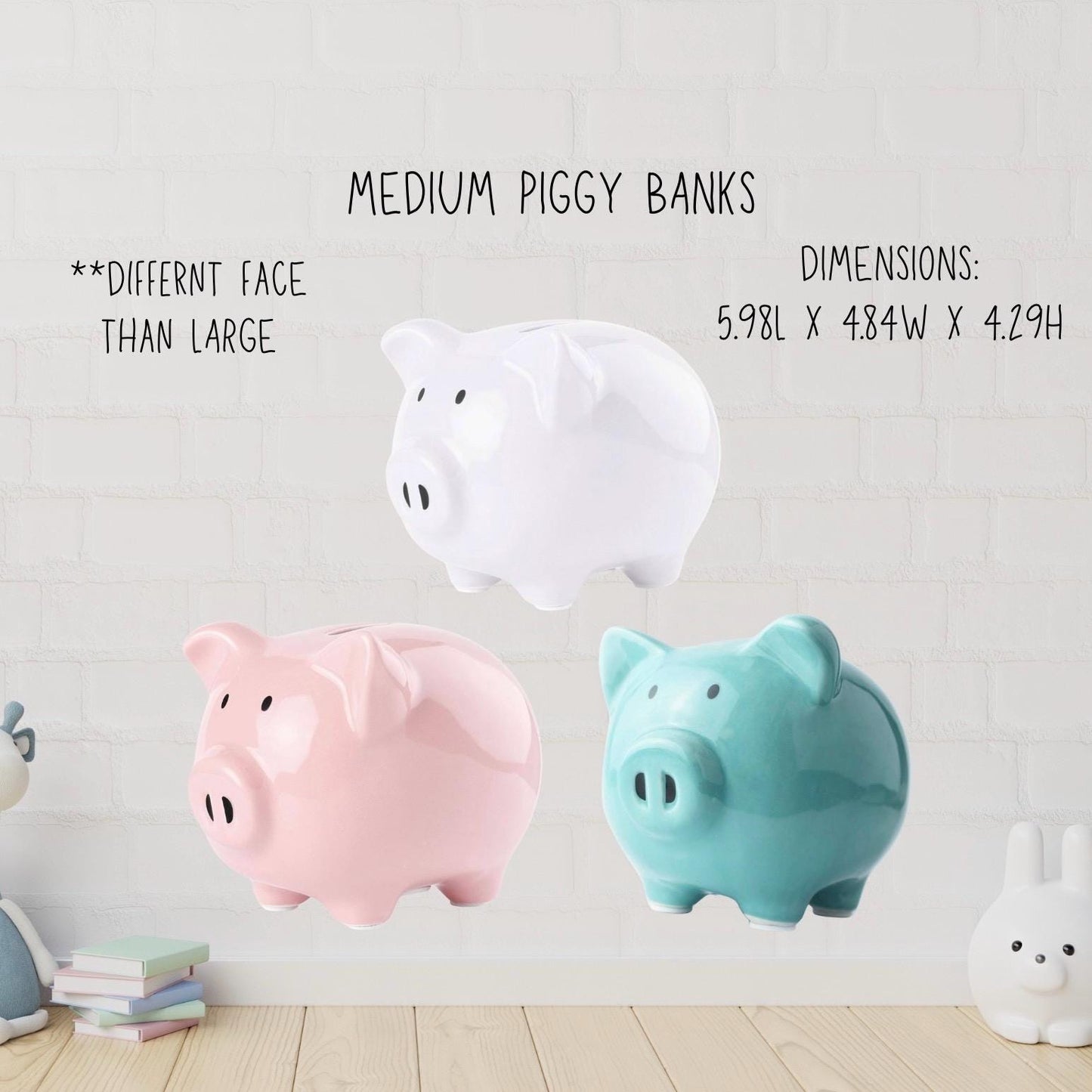 Personalized piggy bank - Large and Medium